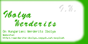 ibolya werderits business card